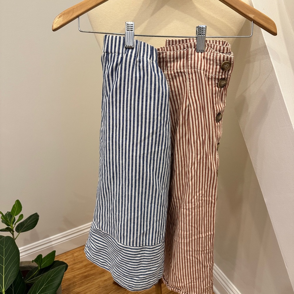 Striped Blue and Red Skirt Set
